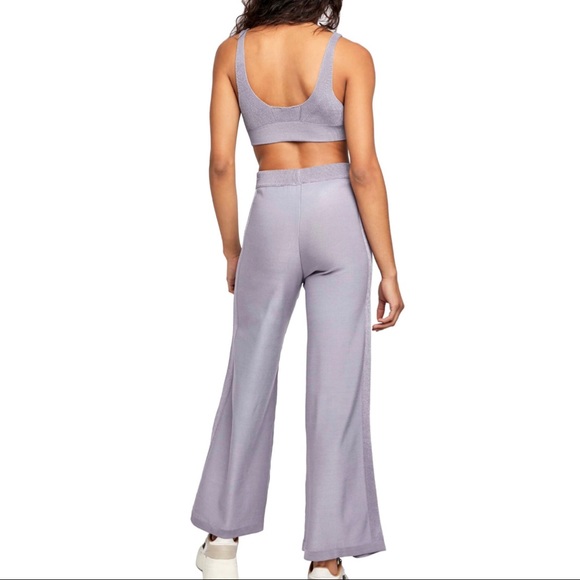 Free People cropped tank and pant set in lilac - Picture 3 of 9